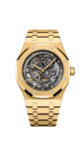 Audemars Piguet Royal Oak  Gold WheelSkeleton Dial Ref#15407BA