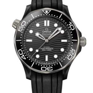 Omega Seamaster Diver 300M 43.5 mm, black ceramic on rubber strap Ref 210.92.44.20.01.001